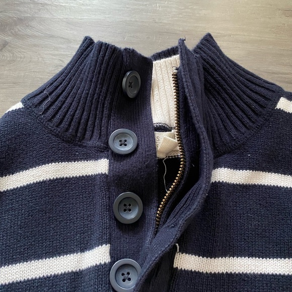 East side West side Blue White Stripe Men’s Sweatshirt Size X Large - Picture 6 of 6